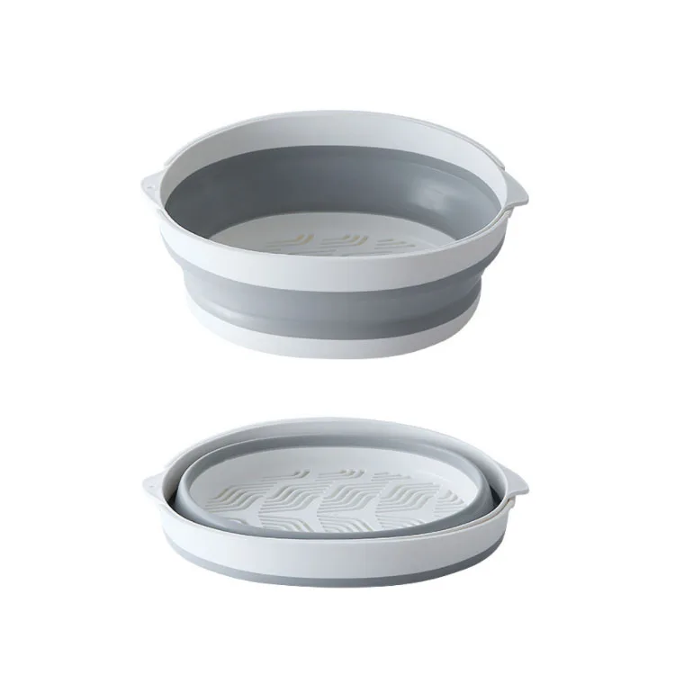 2pcs/set Collapsible Bucket and Collapsible Strainer Durable Pop Up Bucket