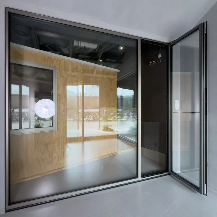 Double Glazed Glass Automatic Open System Aluminum Electric Tilt And Turn Window