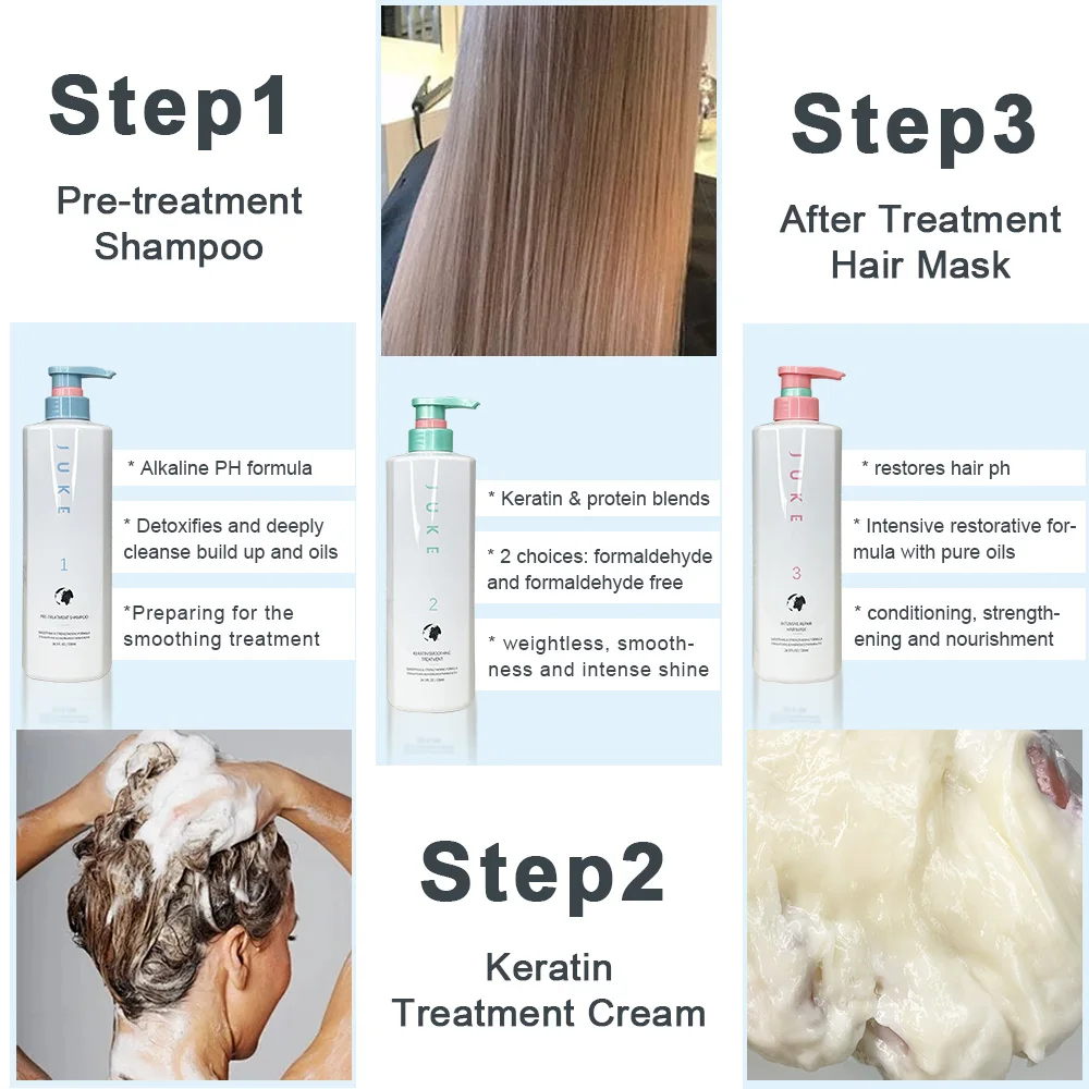 Private Label Brazilian Hair Keratin Treatment Shampoo Protects 1000ml Without Formaldehyde Wholesale