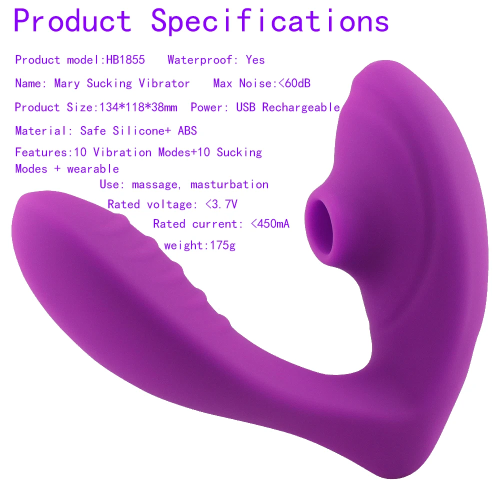 Waterproof Sucker Vibrators Clitoris Stimulator Rechargeable 10 Suction G Spot Clitoral Sucking Vibrator Silicone