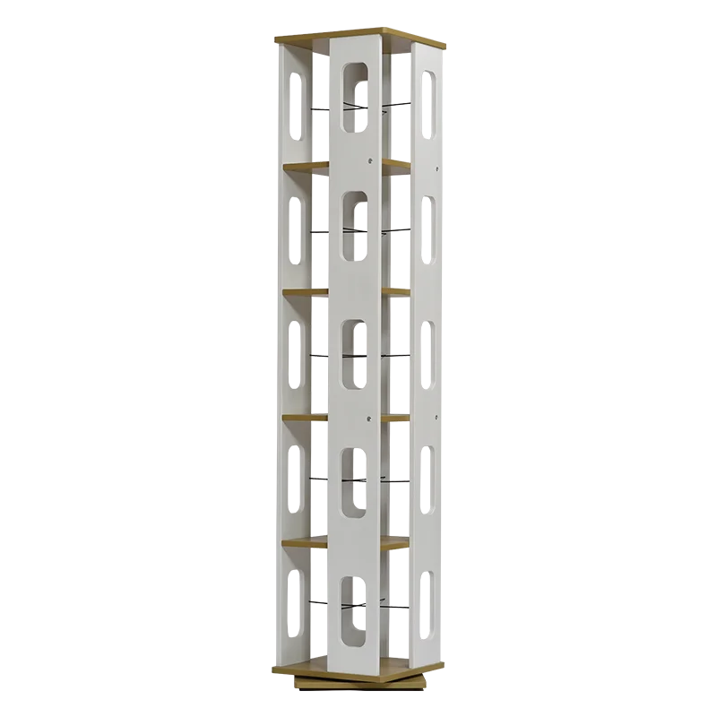 
6 tier furniture book shelf kids revolving bookcase for library living room 