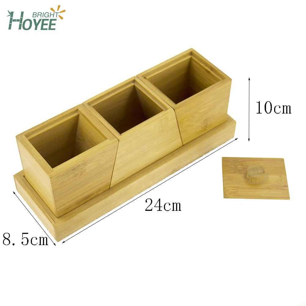 New design Bamboo Office Supplies Bamboo Desk Organizer Pen Holder Accessories Storage Caddy