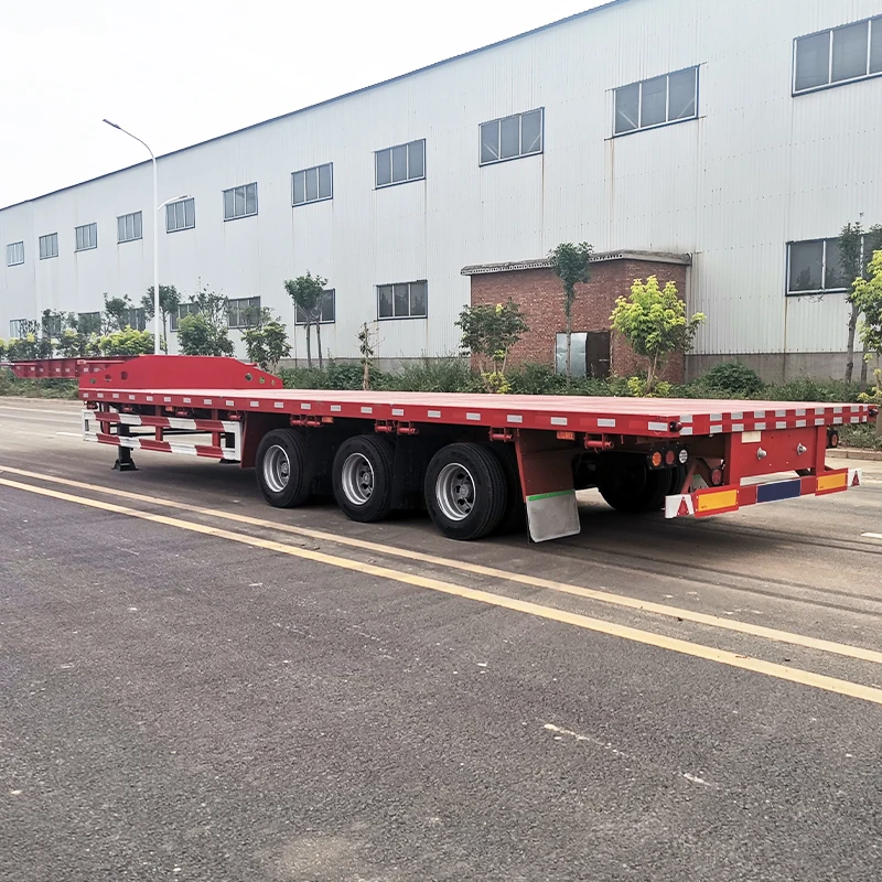 Новый и Подержанный 3-х 4-осный погрузчик lowboy 50 60-тонный Низкорамный грузовик с дроп-палубой полуприцеп