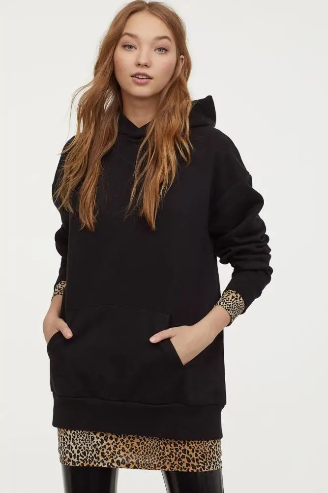 Fashion New Trendy Plain Pink Oversized Hoodie Women