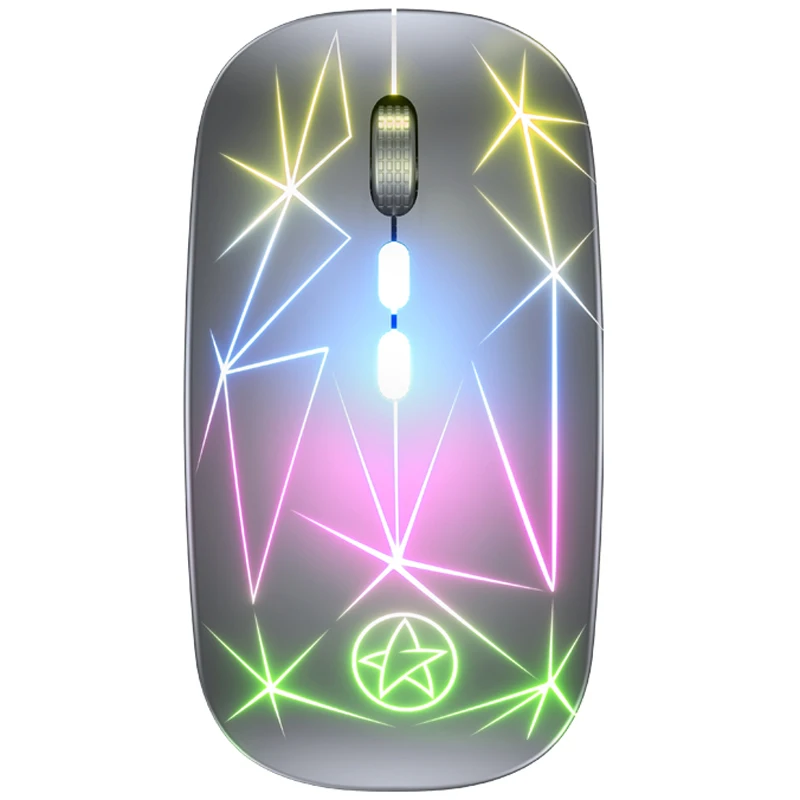 Led Colorful Light Design Rechargeable Lithium Battery 2.4Ghz Optical Mini Gaming Wireless Cordless Mouse for Gamer