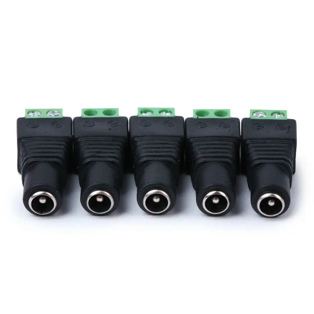 20pcs 12V Male + Female 2.1x5.5mm DC Power Plug Jack Adapter Connector for CCTV