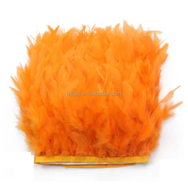 Top Quality Cheap Feather Trim White Dyed Turkey Feather Fringe Trimmings For Clothing