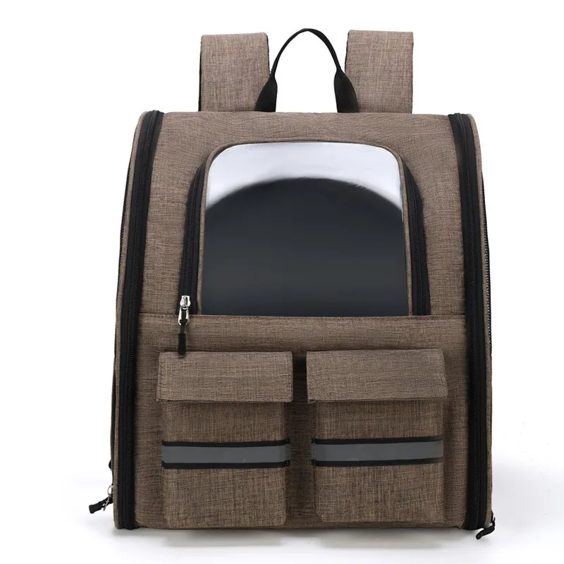 Transparent Pet Travel Carrier Backpack Cat Bag Wheeled Mesh Breathable Foldable Trolley Dog Stroller Wheels Rolling Suitcase