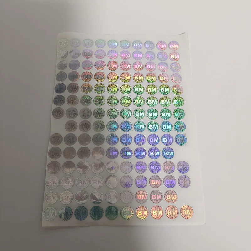 Customized Logo Made Label Holographic Sticker Rainbow Effect Custom Hologram Sticker Label