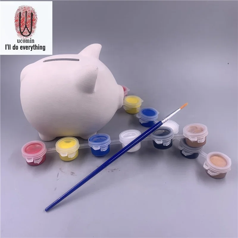 
DIY Ceramic Paint Set rainbow Bisque Hanging Ornaments For Gift Chinese manufacturers custom 