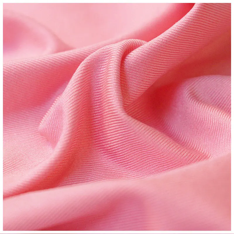 Guaranteed Soft Ripstop Pink Knit Tricot 85 Nylon 15 Spandex Fabric For Shorts