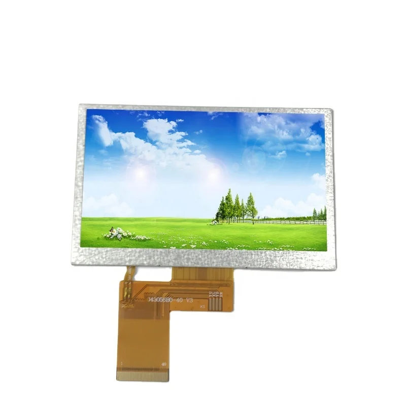 HX china factory supply 40 pin 4.3 inch lcd screen RGB888 24bits tft panel monitor