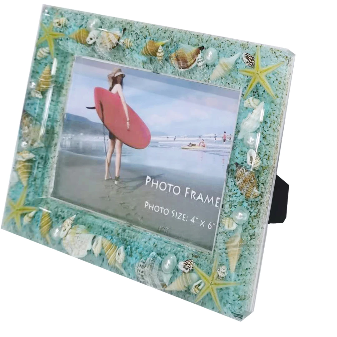 4x6 Acrylic Picture Frame Blue Ocean Breeze Seashells Office Home Decoration 6x4 4x6 Photo Frame