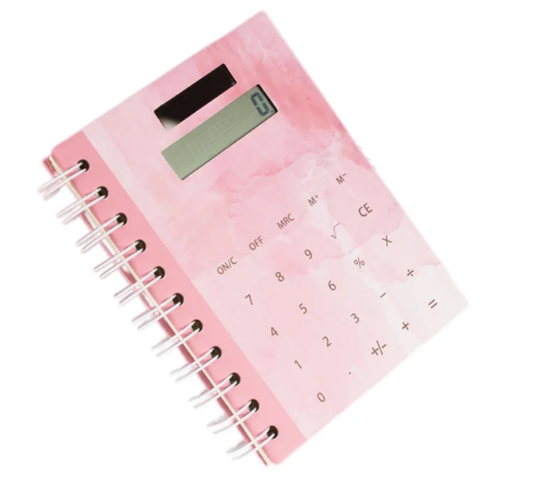 110*150mm   Spiral Notebook with Calculator  Journal Coil Diary Book College Ruled Paper Lined Paper for Students