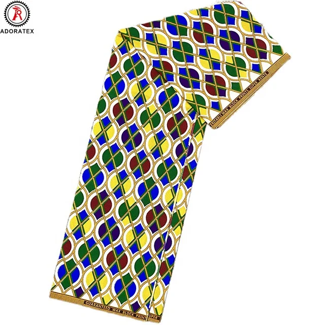 East Africa  Free custom LOGOWholesale customised African batik fabric imitation wax fabric print single sided JAVA