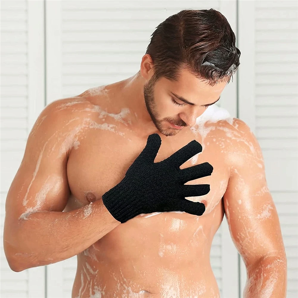 Exfoliating Face Body scrub wash gloves Scrubbing Spa Bath Wash Shower Massage Gloves