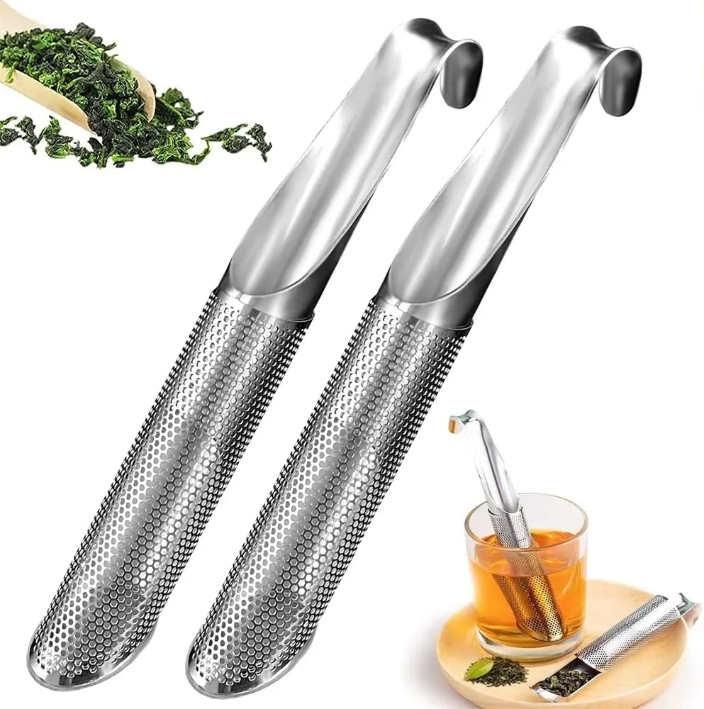 Factory Tea Infuser Stainless Steel Tea Strainer Steeper Tea Diffuser With Hanging Hook Handle Long-handle Reusable Filter