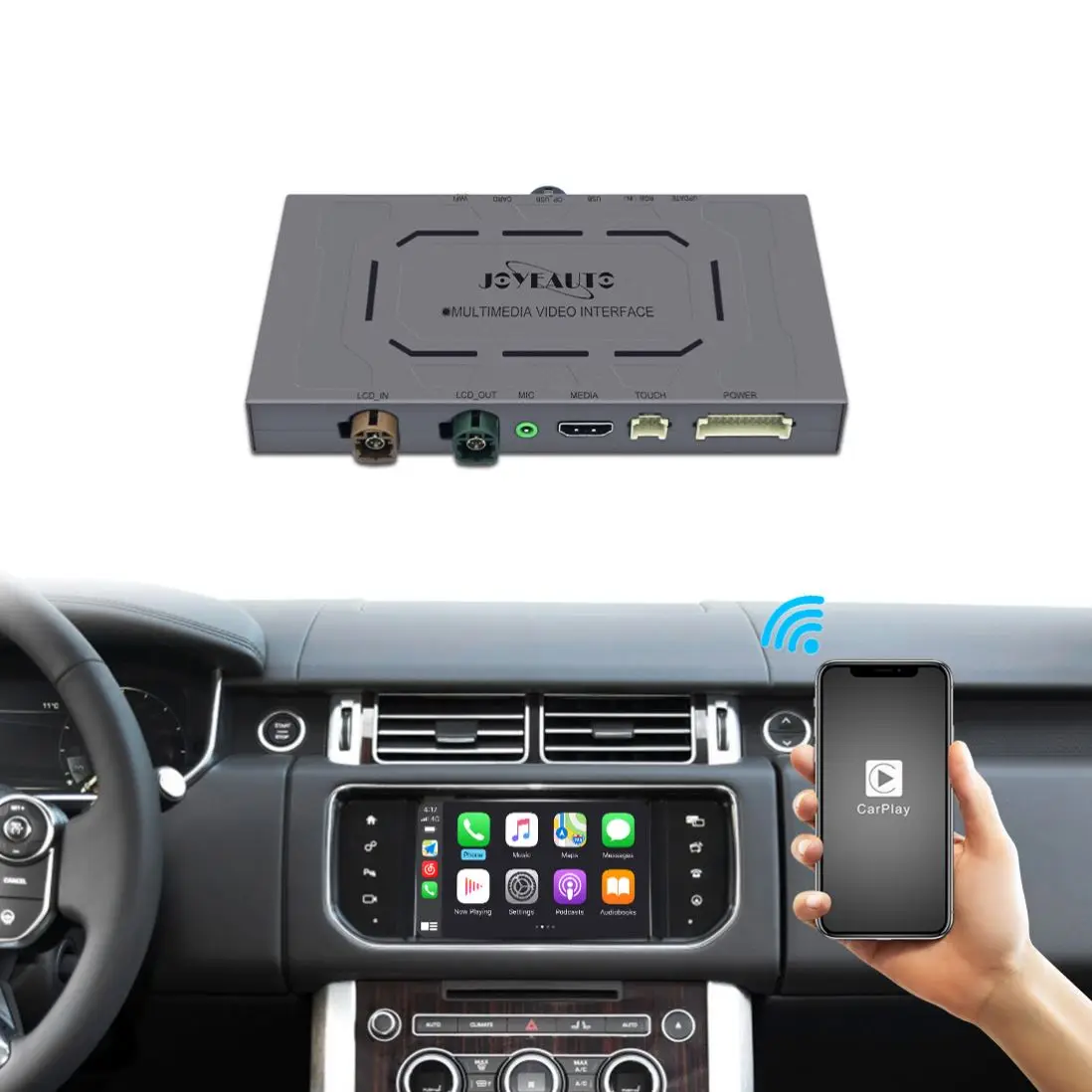joyeauto mmb Wireless CarPlay Android Auto Solution for Range Rover Evoque Bosch Discovery 5 Jaguar F-Pace Harman