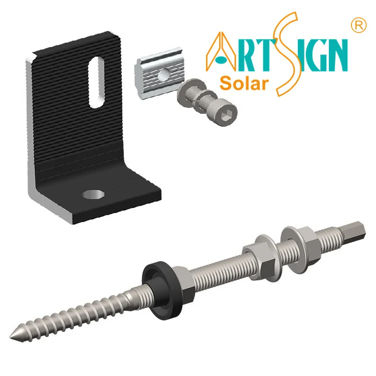 Art Sign Best Selling Anodizing Aluminum  L Foot Roof Hook for Solar Panel Mounting System on Rooftop