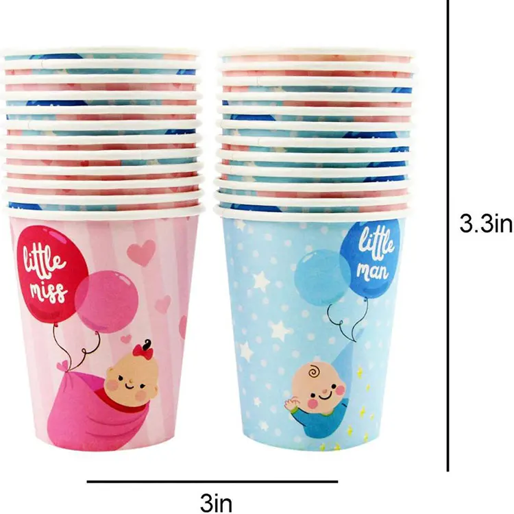 OMG Gender Reveal Party Supplies, Banner, Plates, Cups, Napkins, Spoons, Forks, Knives, Tablecloth, Straws baby shower