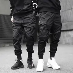 Брюки-султанки мужские тактические, уличная одежда, много карманов, шаровары в стиле хип-поп, повседневные модные штаны-карго, 2021