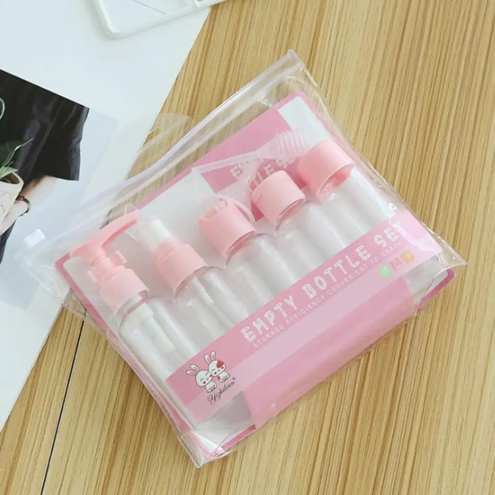 Hot Sell Portable Spray Refillable Bottles Kit Plastic Face Cream Lotion Makeup Container Home Travel Set