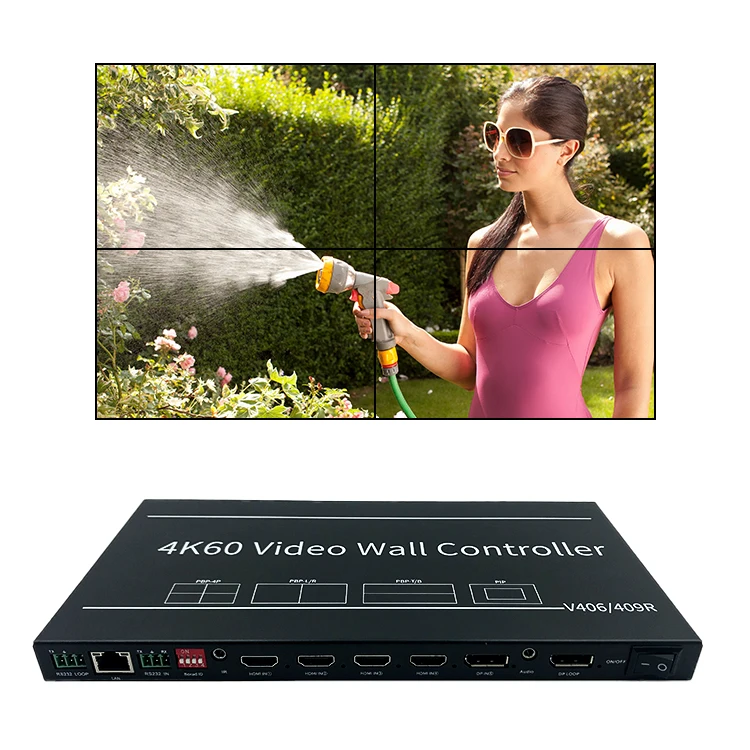 Best selling audio 4K TV display screen splicing 2x2 3x3 hdmi led video processor 4x4 tv wall controller 3x3