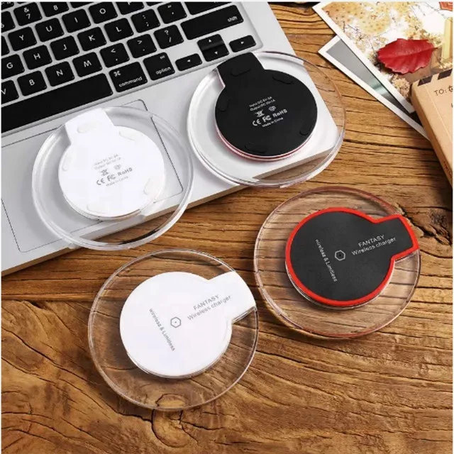 
ZX hot sale K9 Universal Crystal Qi Wireless Charger With LED Light Mobile Phone Wireless Charging pad 