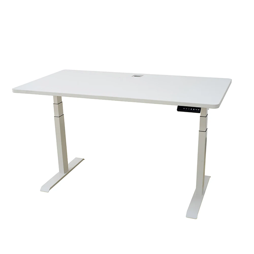 2022 China manufacturer modern ergonomic adjustable workstation electric lifting standing desk wooden computer laptop table