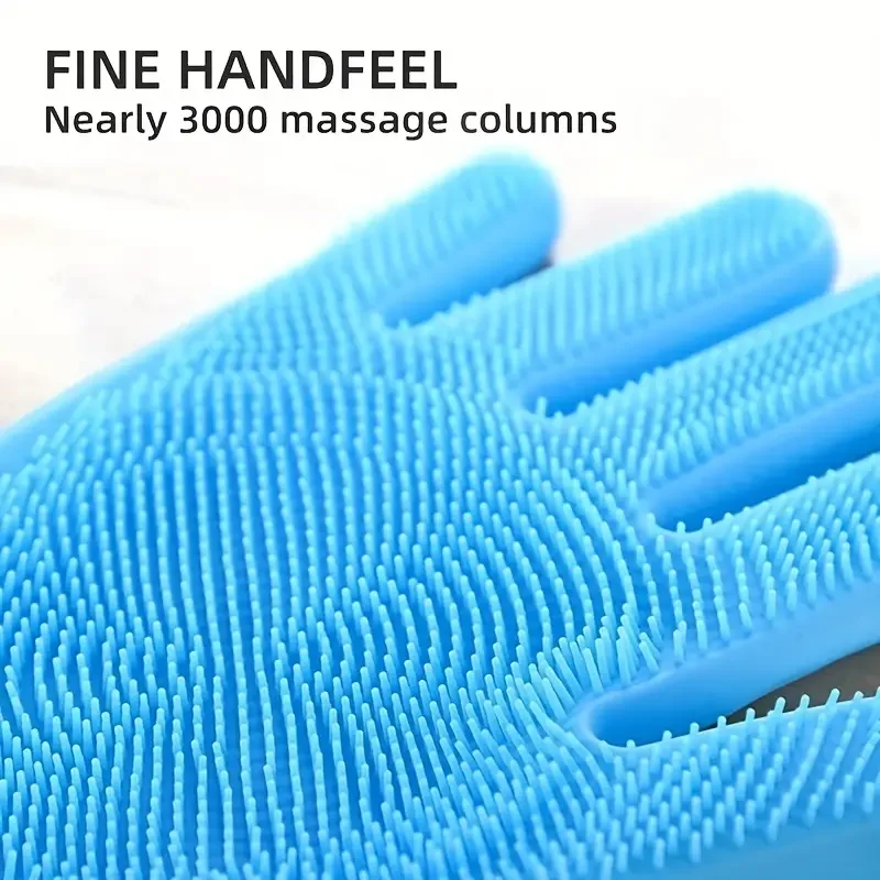 Pet Bathing Gloves Massage Brush for Dogs and Cats Extended Length Anti-Scratch and Bite Resistant Pet Dog Bath Supplies Glove