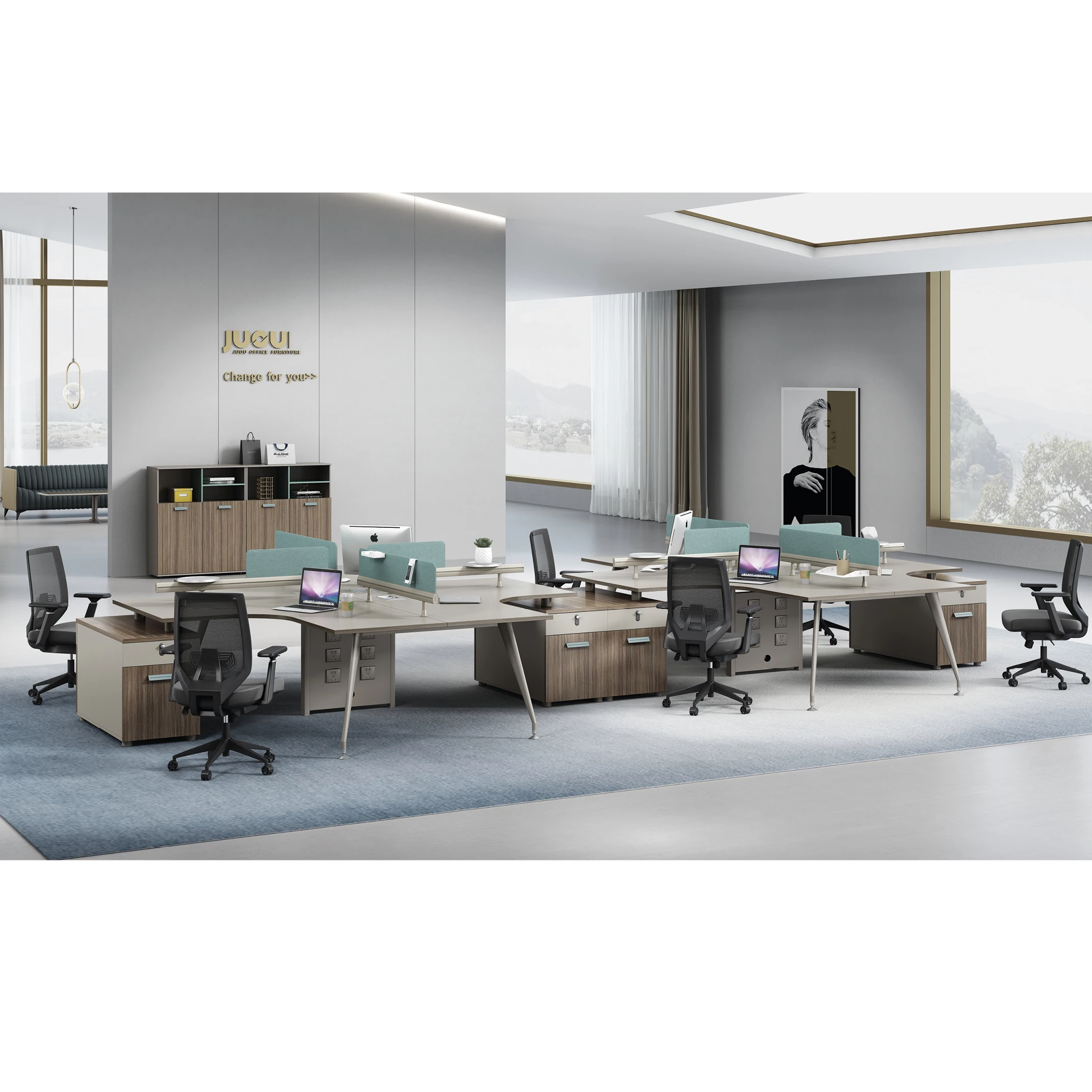 modern office furniture office desk wood muebles de oficina