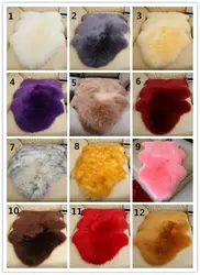 Natural Curly long hair mongolian lamb sheepskin fur rugs for chair