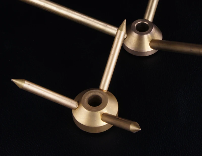 Custom Wholesale Low Price lightning Protection Earthing Pure Copper Lightning Conductor Lightning Rod with brass base