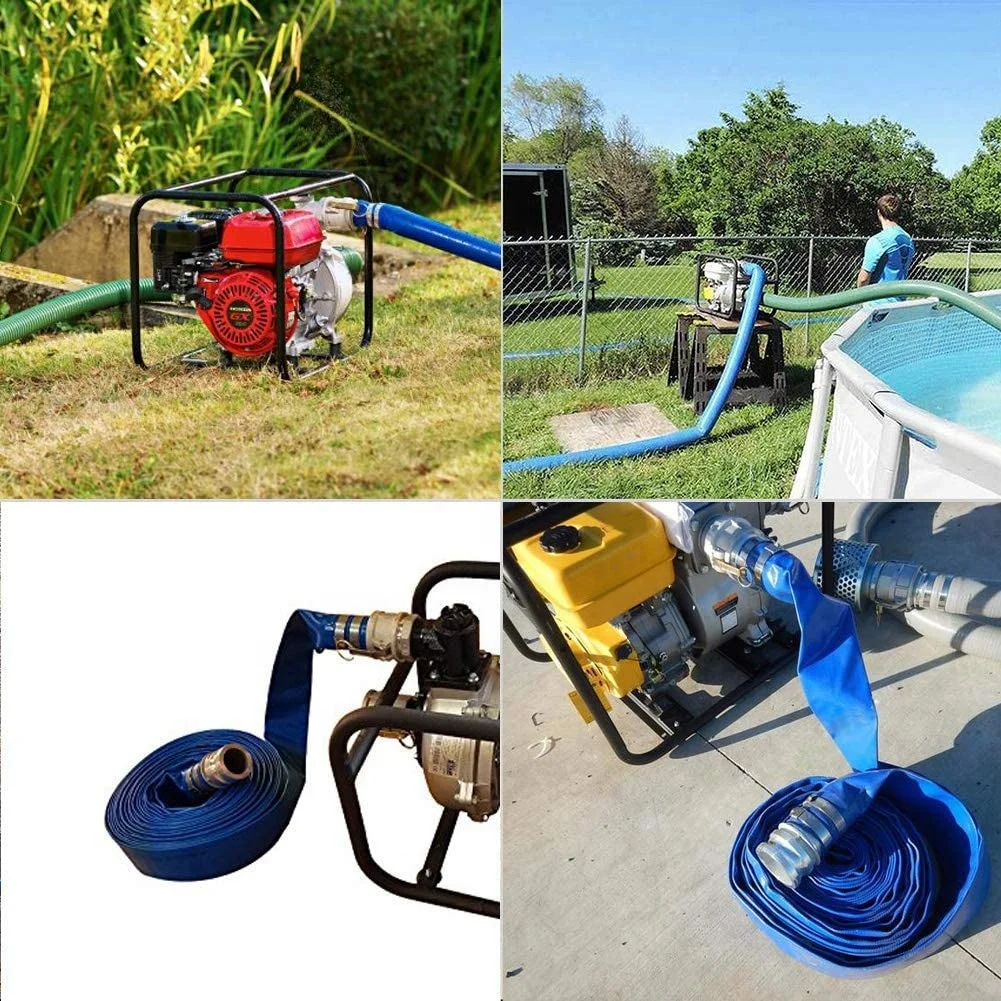 Agricultural Irrigation 2 Inch PVC Layflat Hose Water Pump Hose with Connections