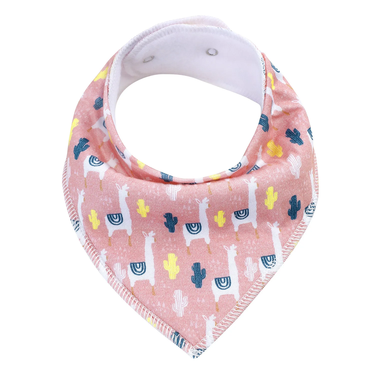 2022 100% cotton bandana organic set odm oem baby eating pack pretty white fabric waterproof triangular bibs