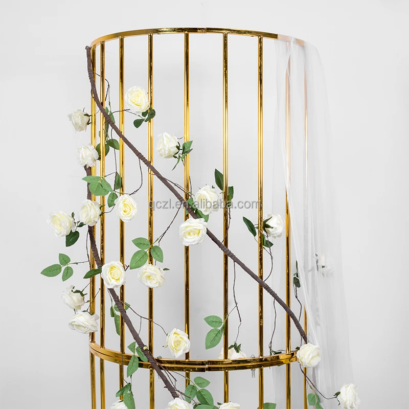 Wedding Props Iron Line Semicircular Screen Arch Door Road Lead Shelf Wedding Stage Background Decoration