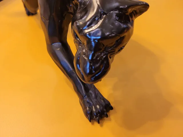 Copper black panther sculpture realistic style home decoration business gifts brass craft