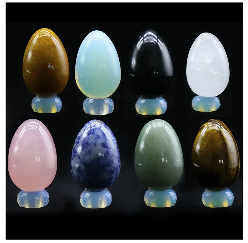High Quality Beautiful Rose Quartz 30*20mm Crystal Massage Eggs for Women Polished Yoni Egg Vaginal Massage Cure Tools Gift