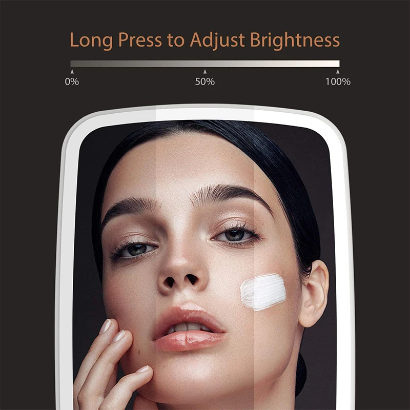 Desktop Travel Portable Vanity Lighted Table LED Makeup Mirror