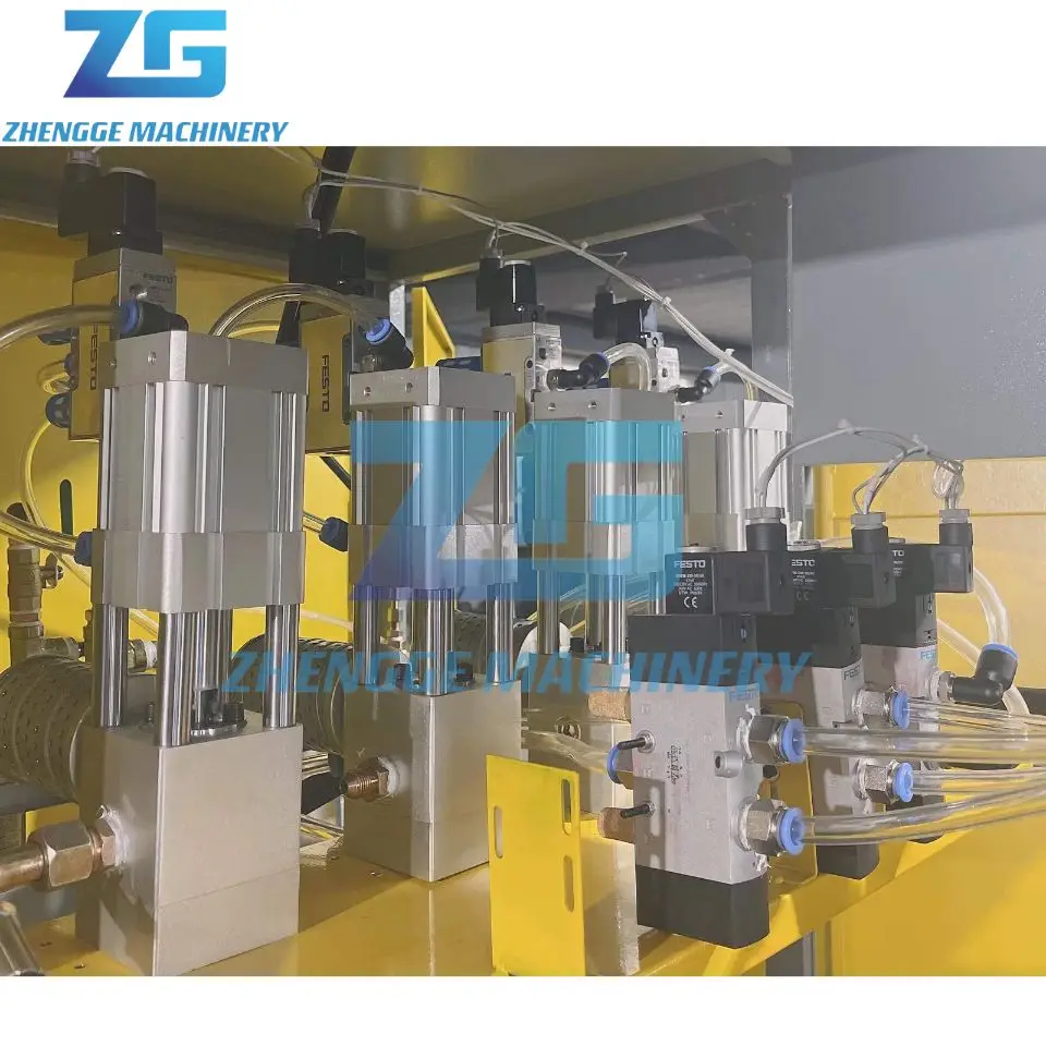 High quality two cavity semi automatic pure drinking water bottle blow mold machine