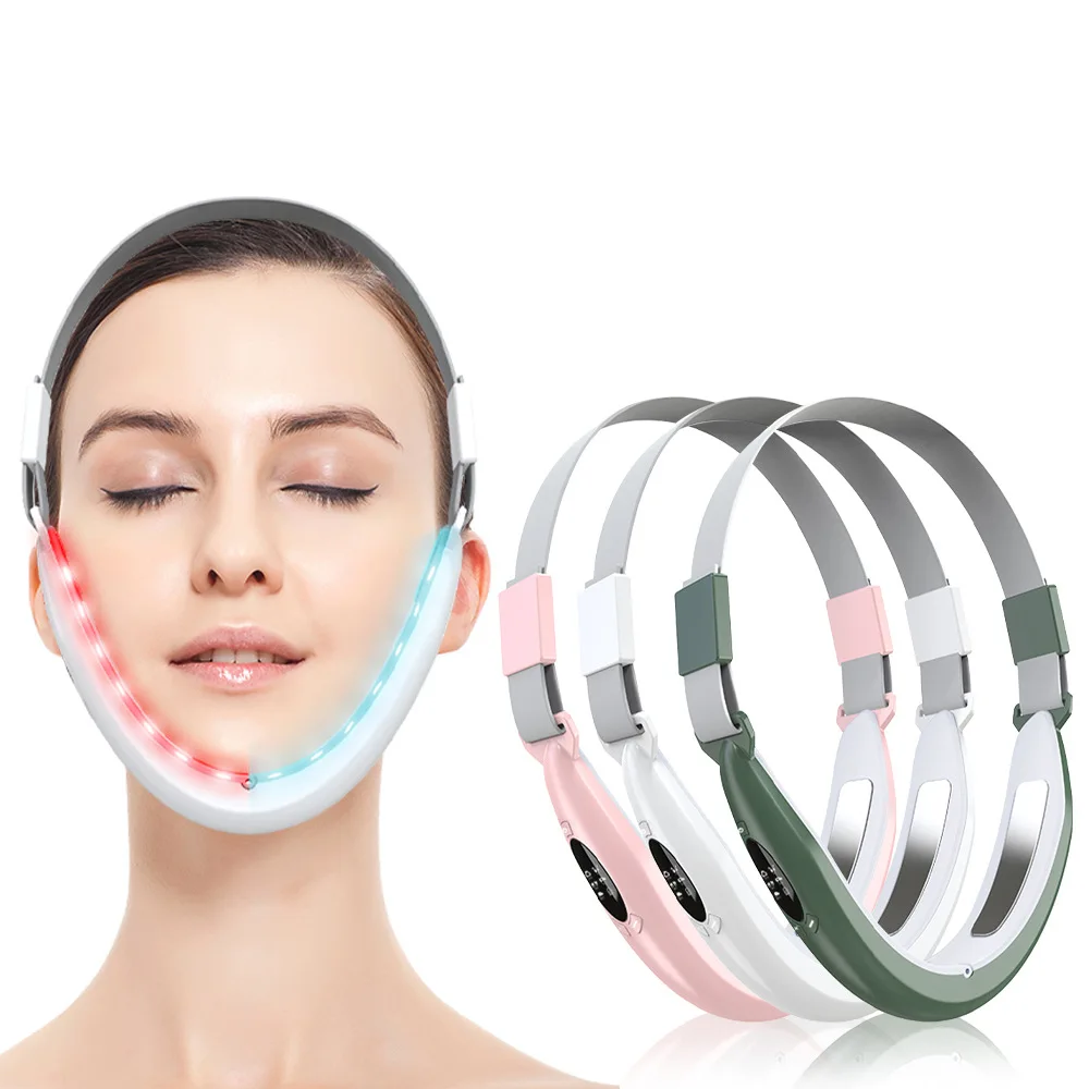 22 Intelligent Sliming Facial Lifting Belt Red Blu-Ray Firming Face Slimming Instrument Portable V-Face Lift Belt