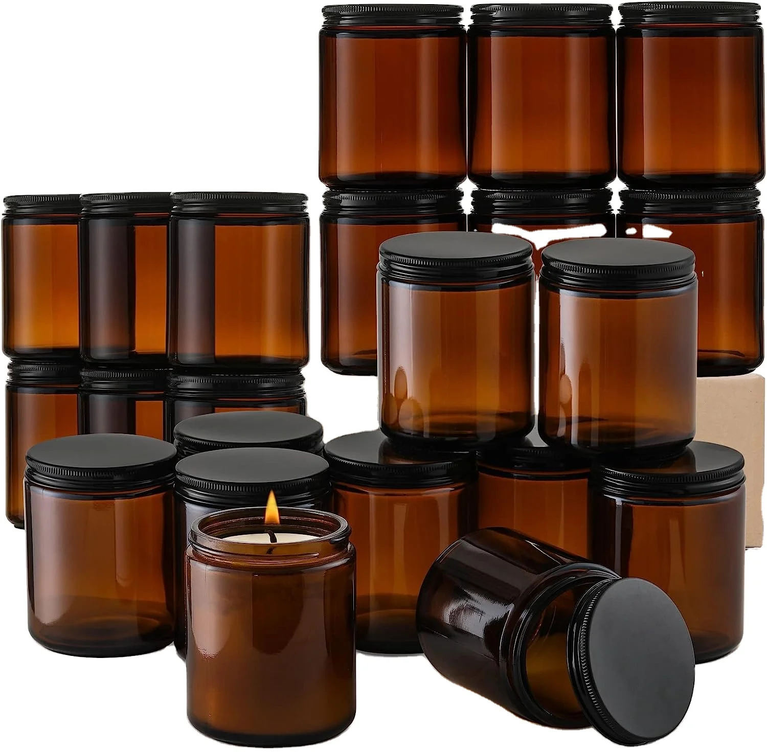 Маленькая Янтарная стеклянная банка YOLOWE 8 унций 250 мл для вечеринок