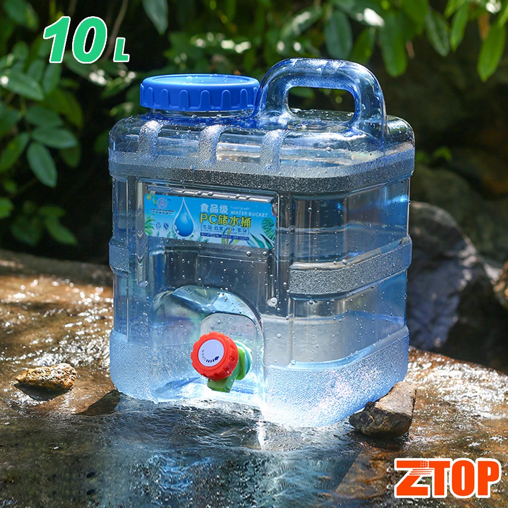 Hot Selling 7.5L 10 Liter 15L 20 Litre Blue Plastic Camping Drinking Water Container With Tap