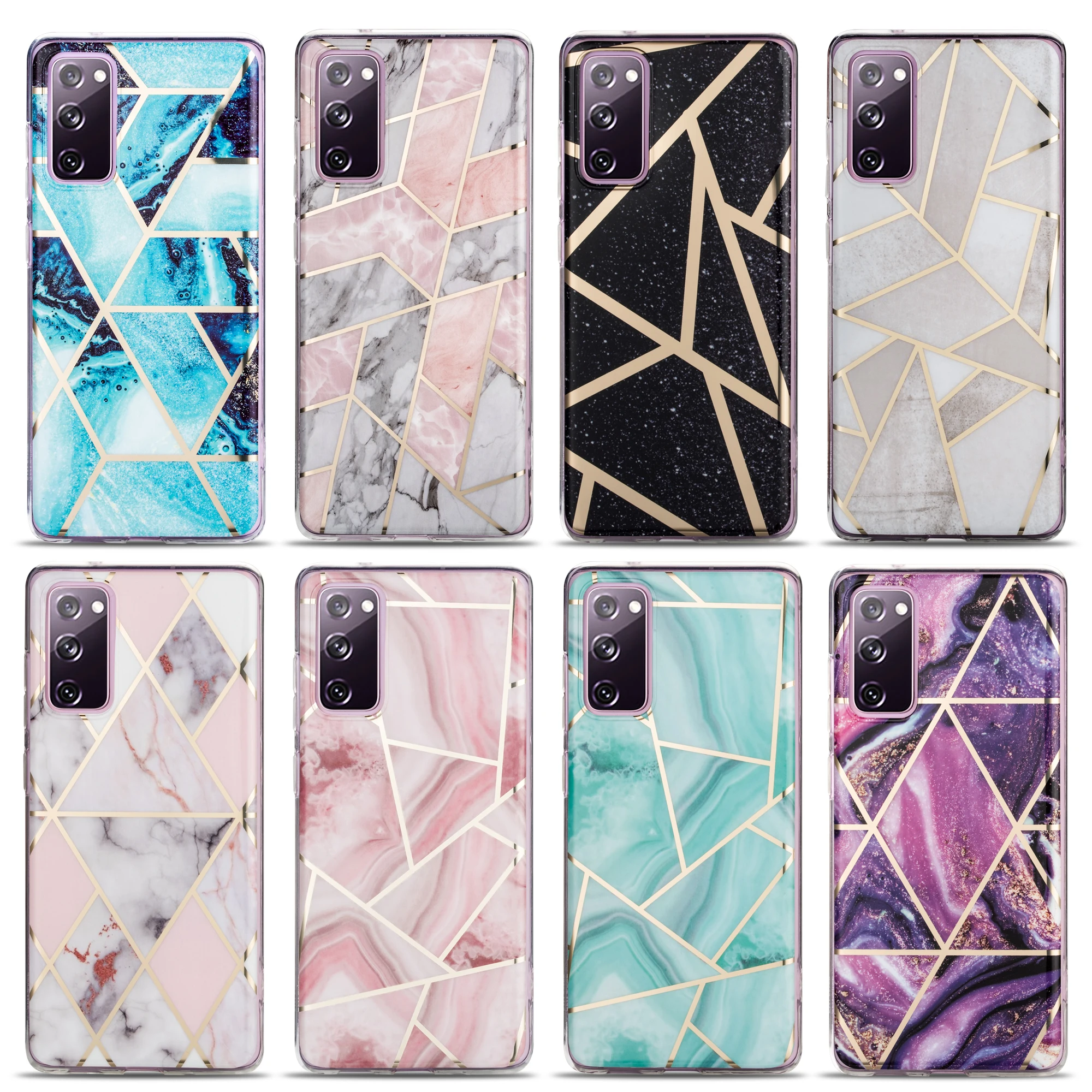 Hot Sale In Amazon Mobile Phone Accessories Covers For Samsung Galaxy S20 FE Fancy Marble Acrylic Back Case