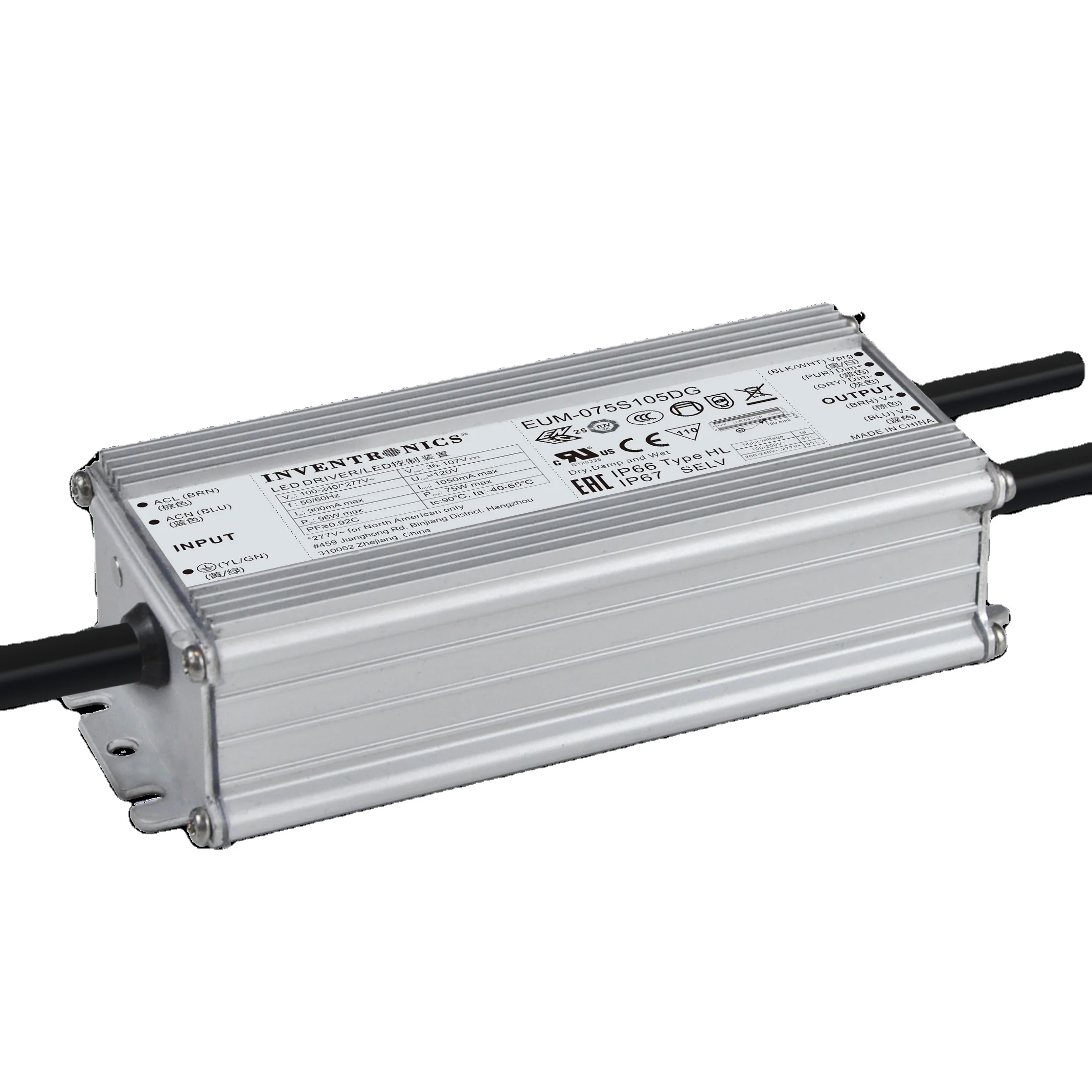 Inventronics 75W Lighting Transformer Ballast Constant Current LED Driver led supply