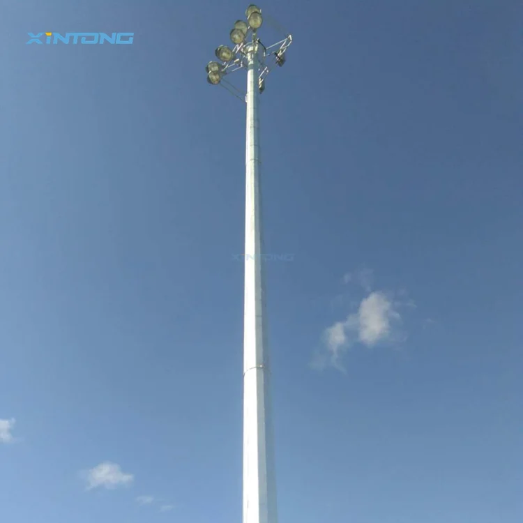 XINTONG High Mast Pole Golf 40 Meter High Mast Pole Stadium High Mast Lighting Pole