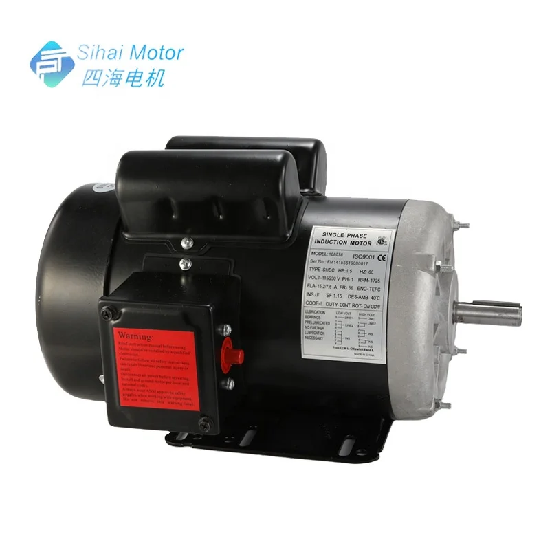 NEMA Farm Duty Extra High Torque 56 Frame Size 4Pole 2hp 115/230v Single Phase ac electric motor for pumps