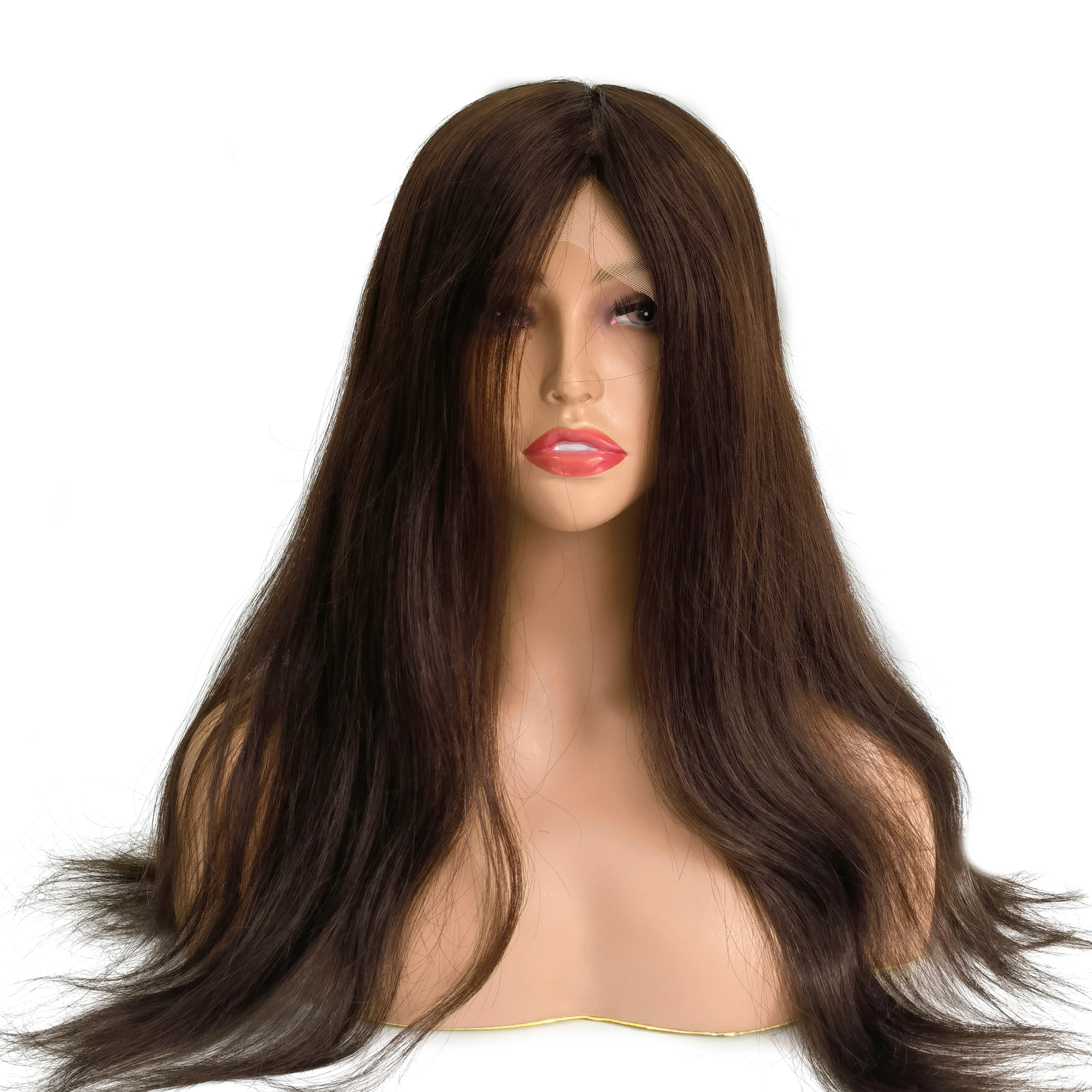 Factory Price Straight Human Hair Front Silk Top  Full Hair Lace Wigs for Women