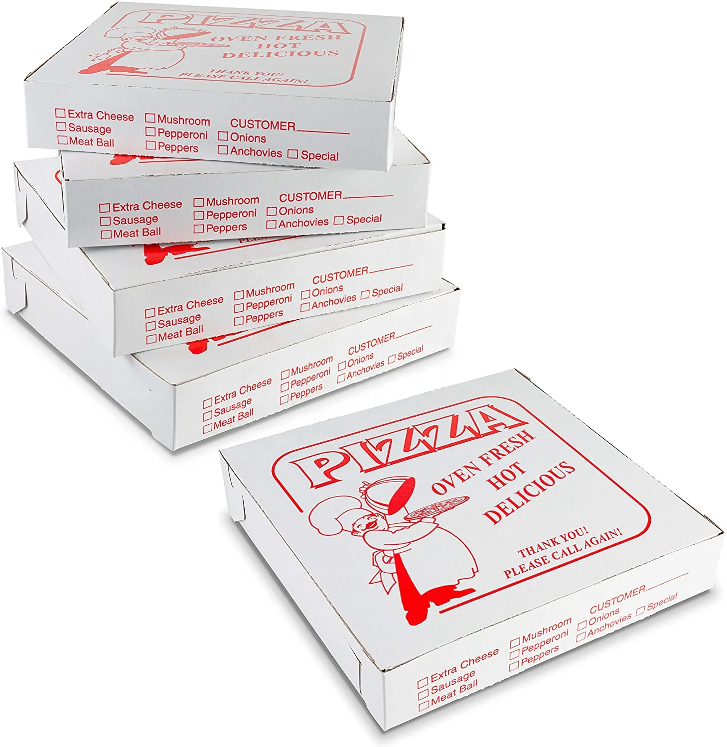 High-quality Corrugated Shipping Custom Logo Printing Recycle Food Boxes Custom Paper Packaging Box for Fresh Pizza Box