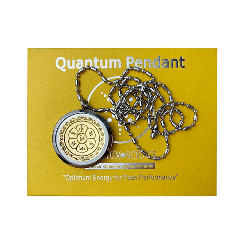 Charms gold jewelry quantum energy pendant negative ions emf protection jewelry quantum scalar energy pendant